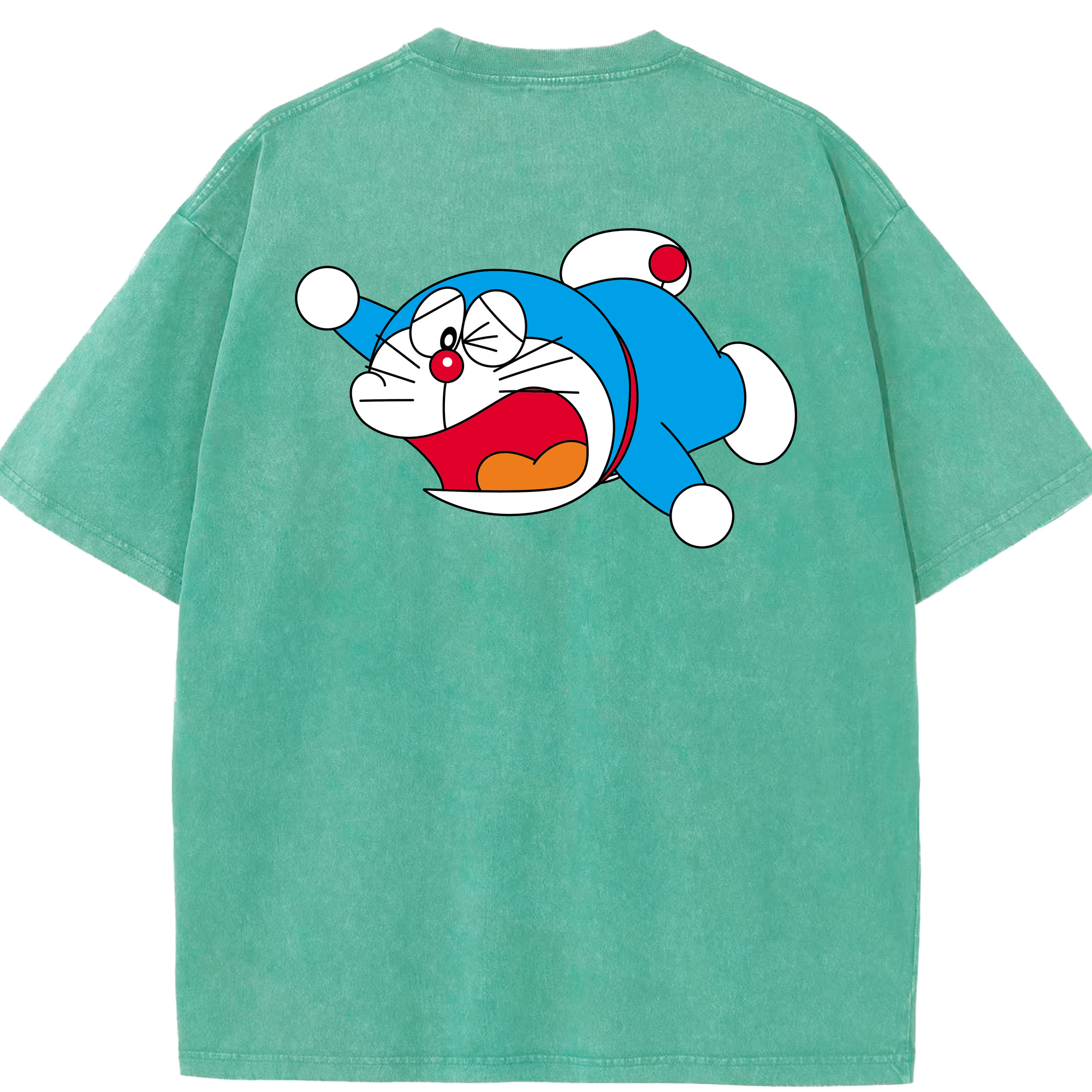（画像用） ドラえもん Doraemon 綿100% ヴィンテージ風 半袖Tシャツ（背面プリント）